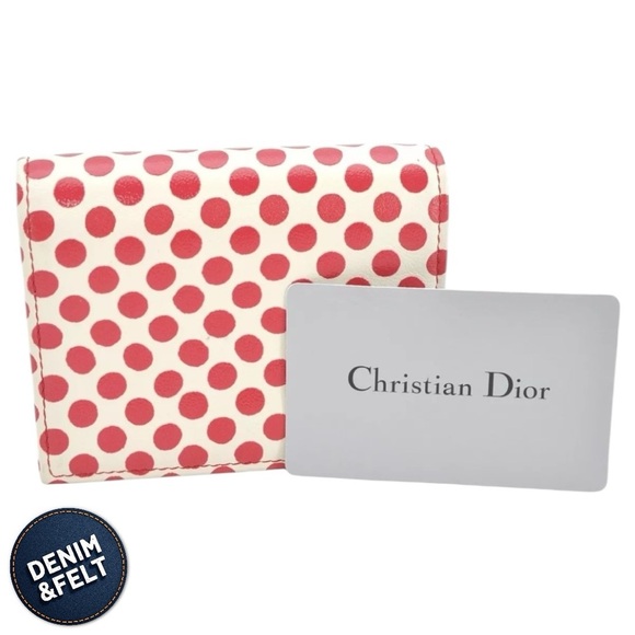 Christian Dior Diorarmour Polka Dot Lady Dior Card Case/Pouch/Wallet | RARE!!♥️ - Picture 1 of 14